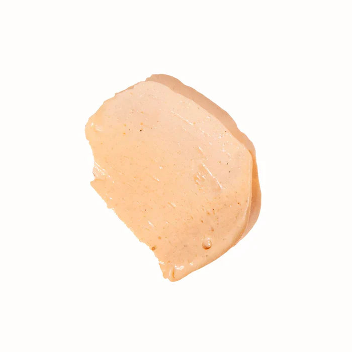 Trilogy skincare Vitamin C Microdermabrasion swatch showing texture on white background.