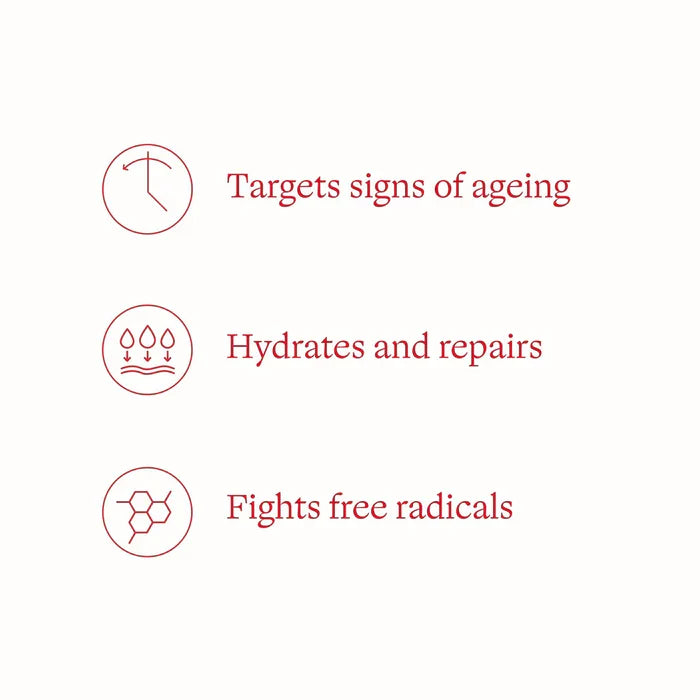 Replenishing Night Cream benefits - targets signs of ageing, hydrates & repairs and flights free radicals.