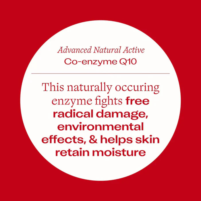 CoQ10 Booster Oil advanced natural active co-enzyme Q10 fights free radical damage, environmental effects, & helps skin retain moisture.
