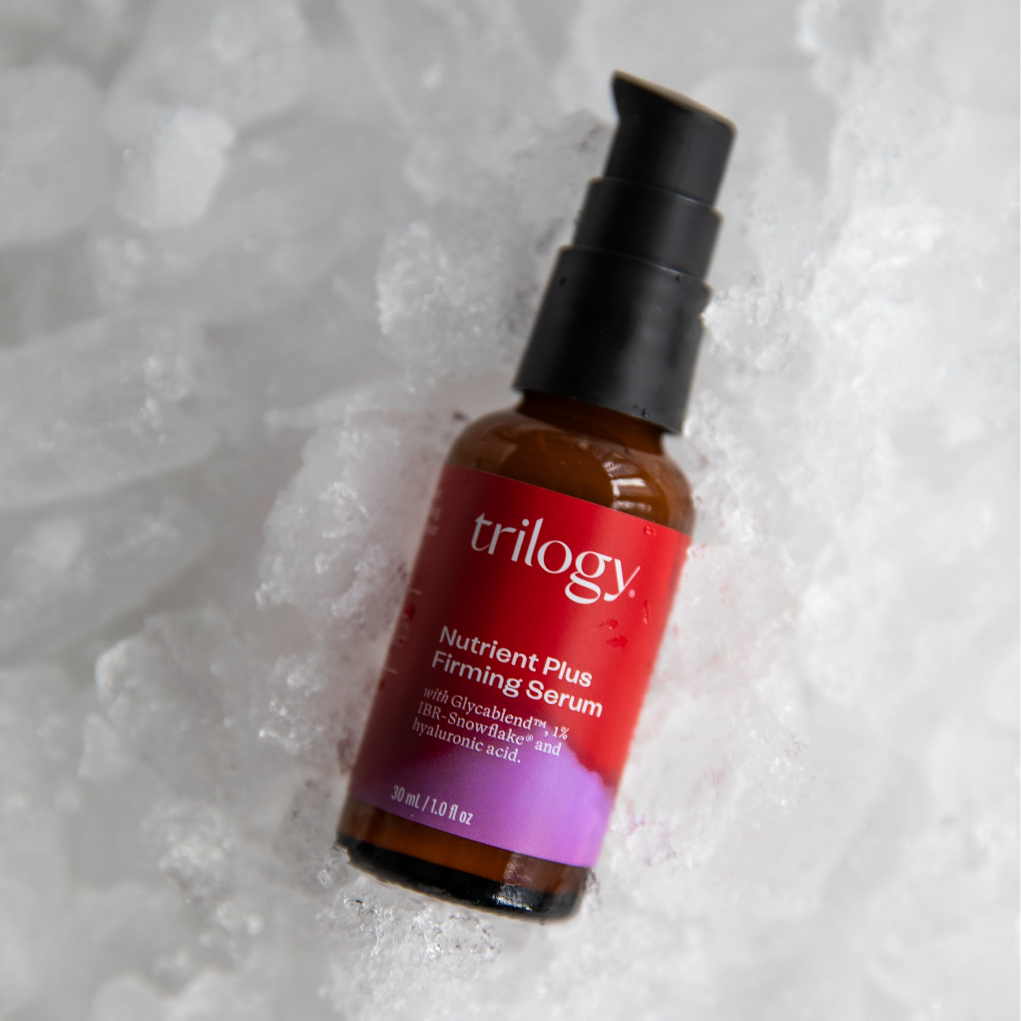 Nutrient Plus Firming Serum in ice.