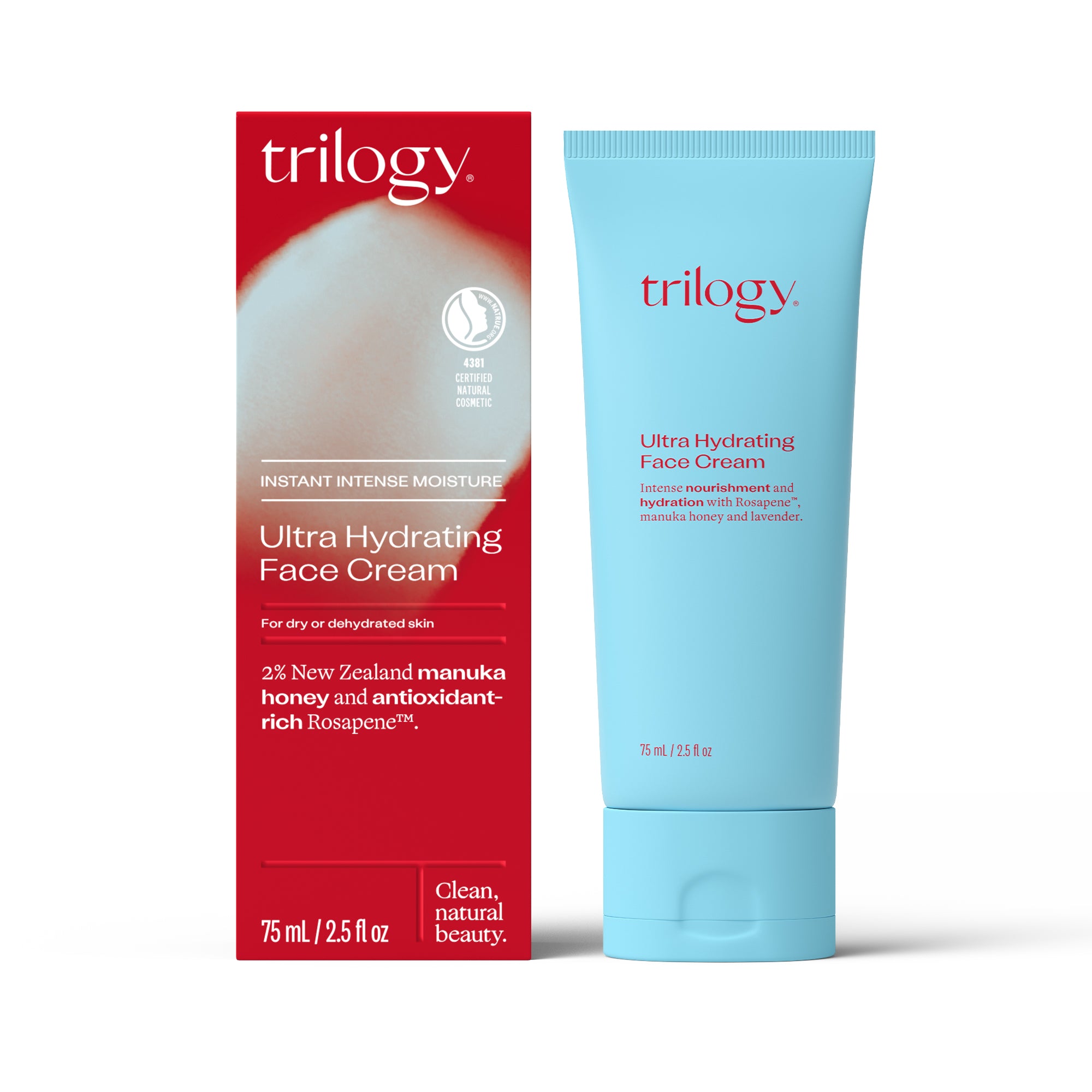 Ultra Hydrating Face Cream in package and out of outer package with just the vessel.