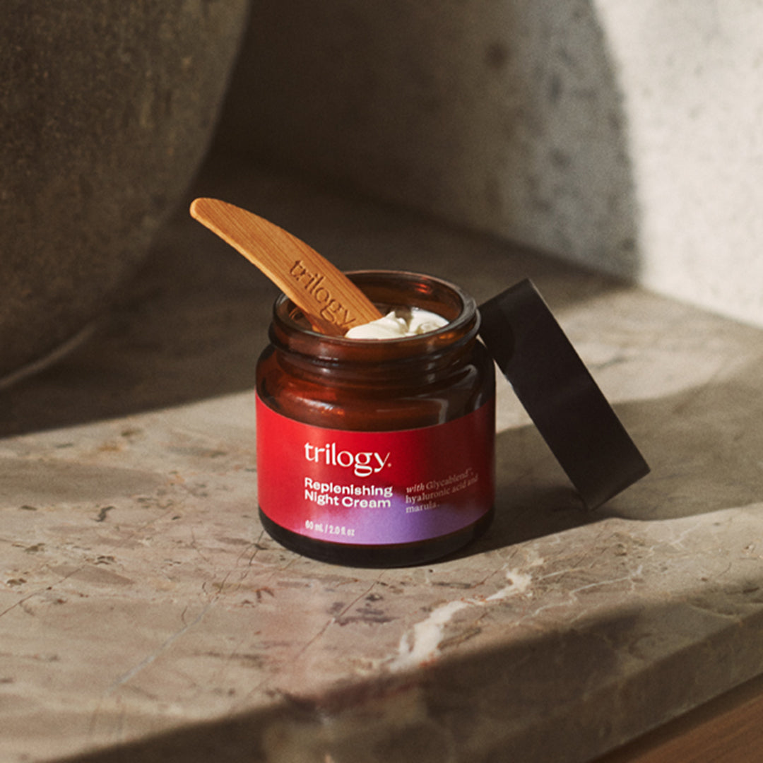 Replenishing Night Cream open to show texture.