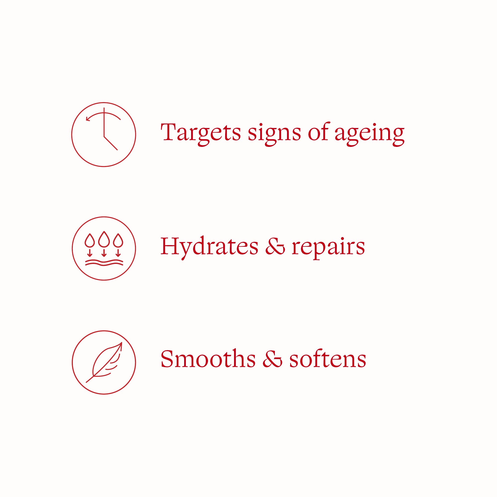 Line Smoothing Day Cream benefits - targets signs of ageing, hydrates and repairs, smooths and softens.