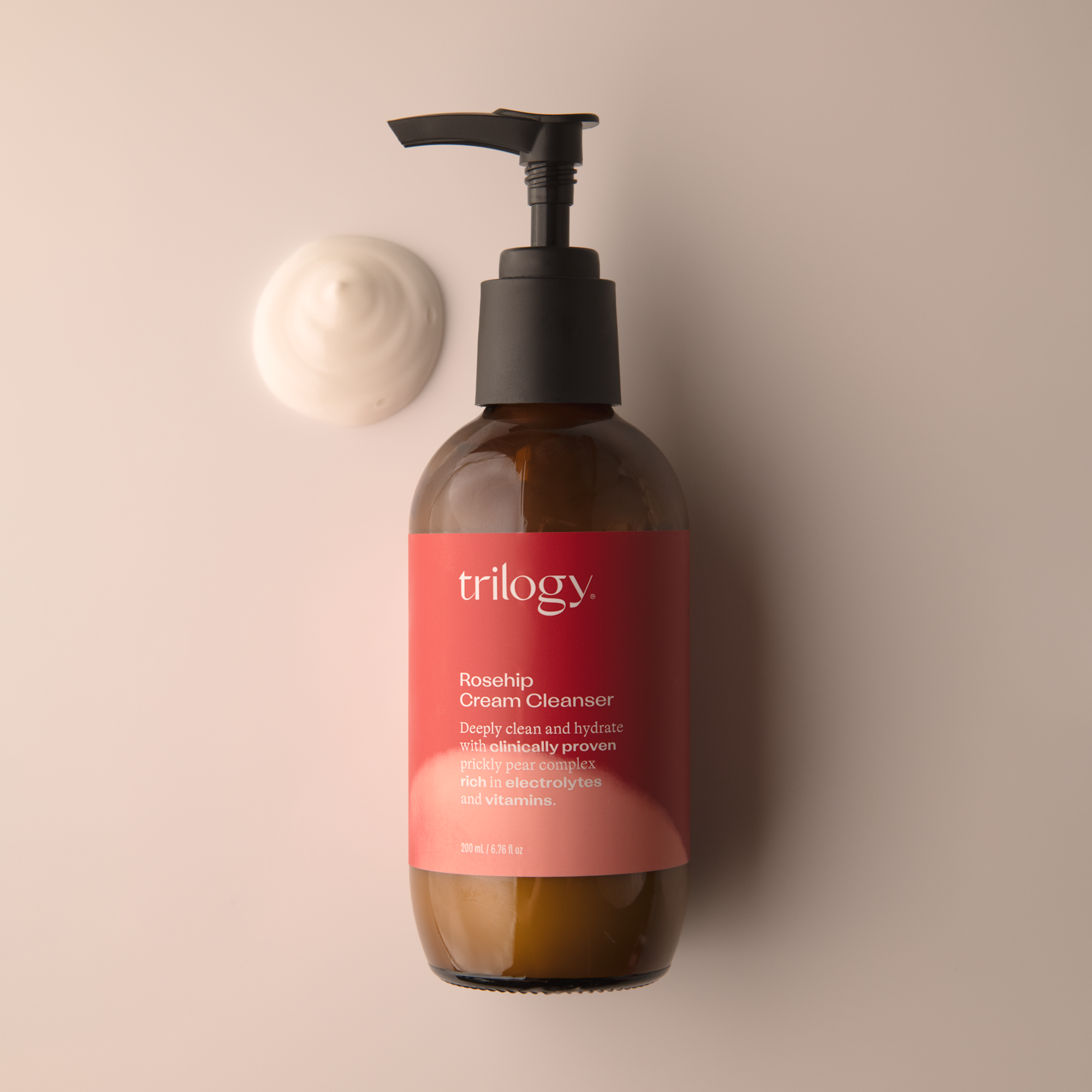 Trilogy Skincare Rosehip Cream Cleanser, a cream based facial cleanser.