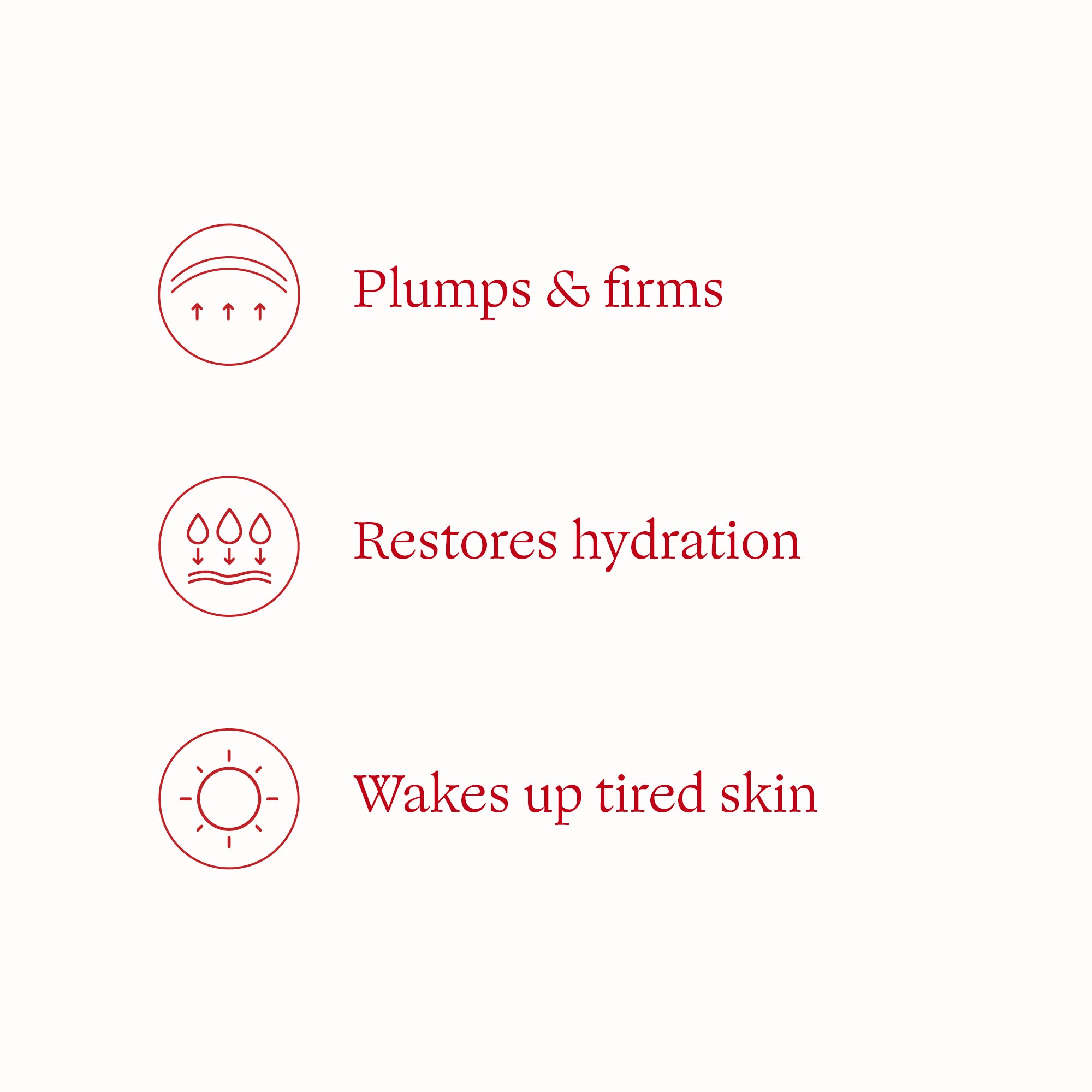 Rosapene™ Night Cream benefits - plumps and firms, restores hydration and wakes up tired skin.