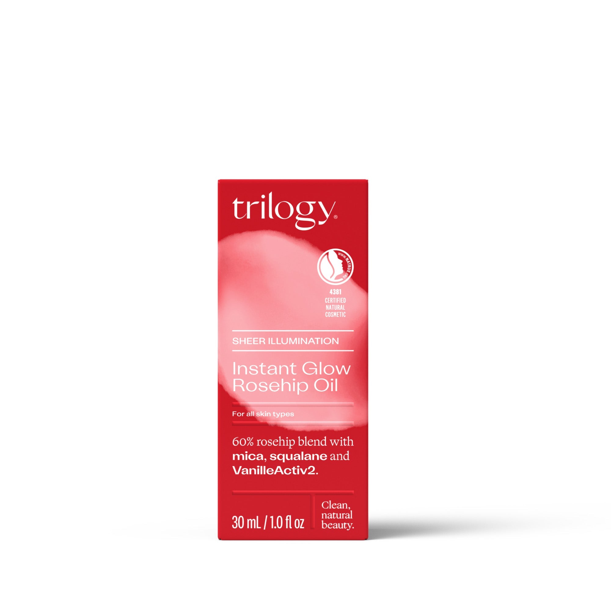 Instant Glow Rosehip Oil in packaging.