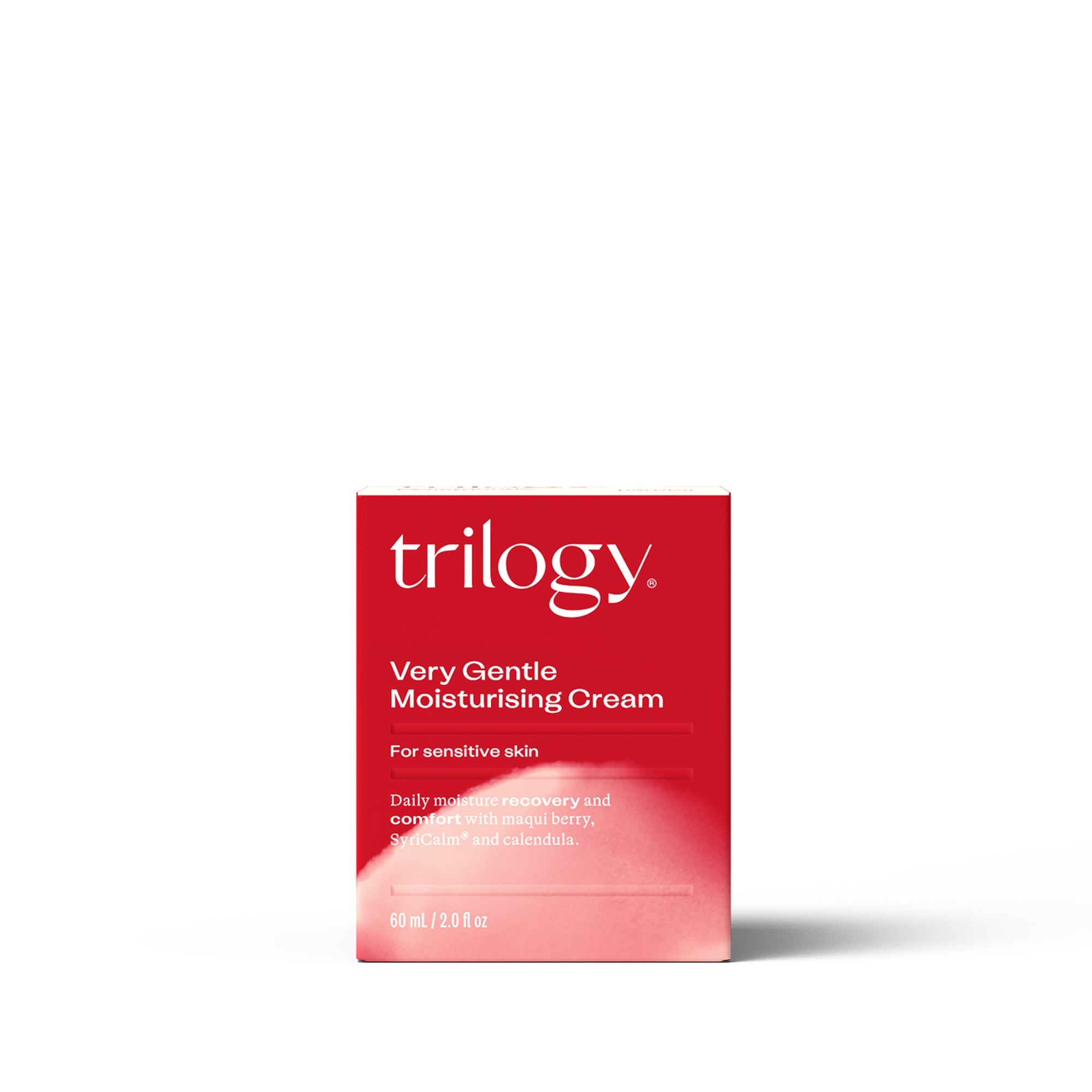 Very Gentle Moisturising Cream in packaging with benefits.