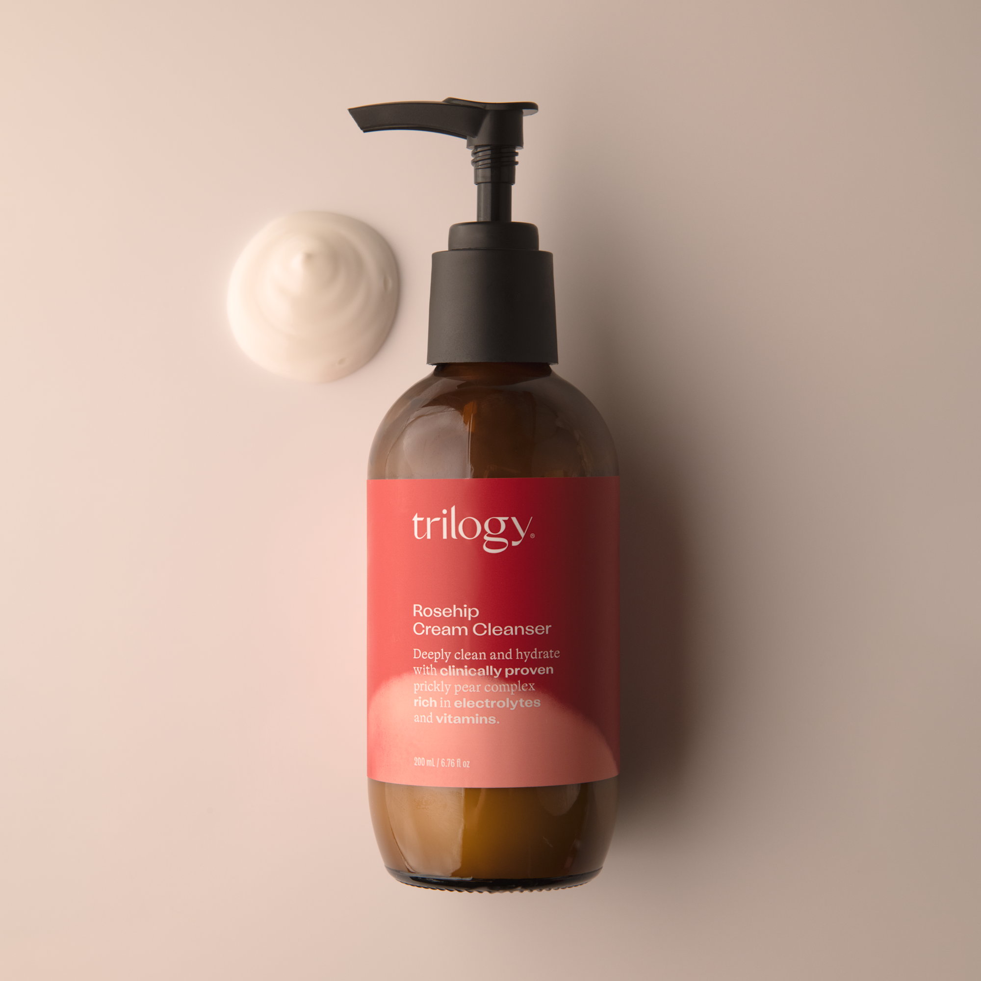 Trilogy Skincare Rosehip Cream Cleanser, a cream based facial cleanser. 