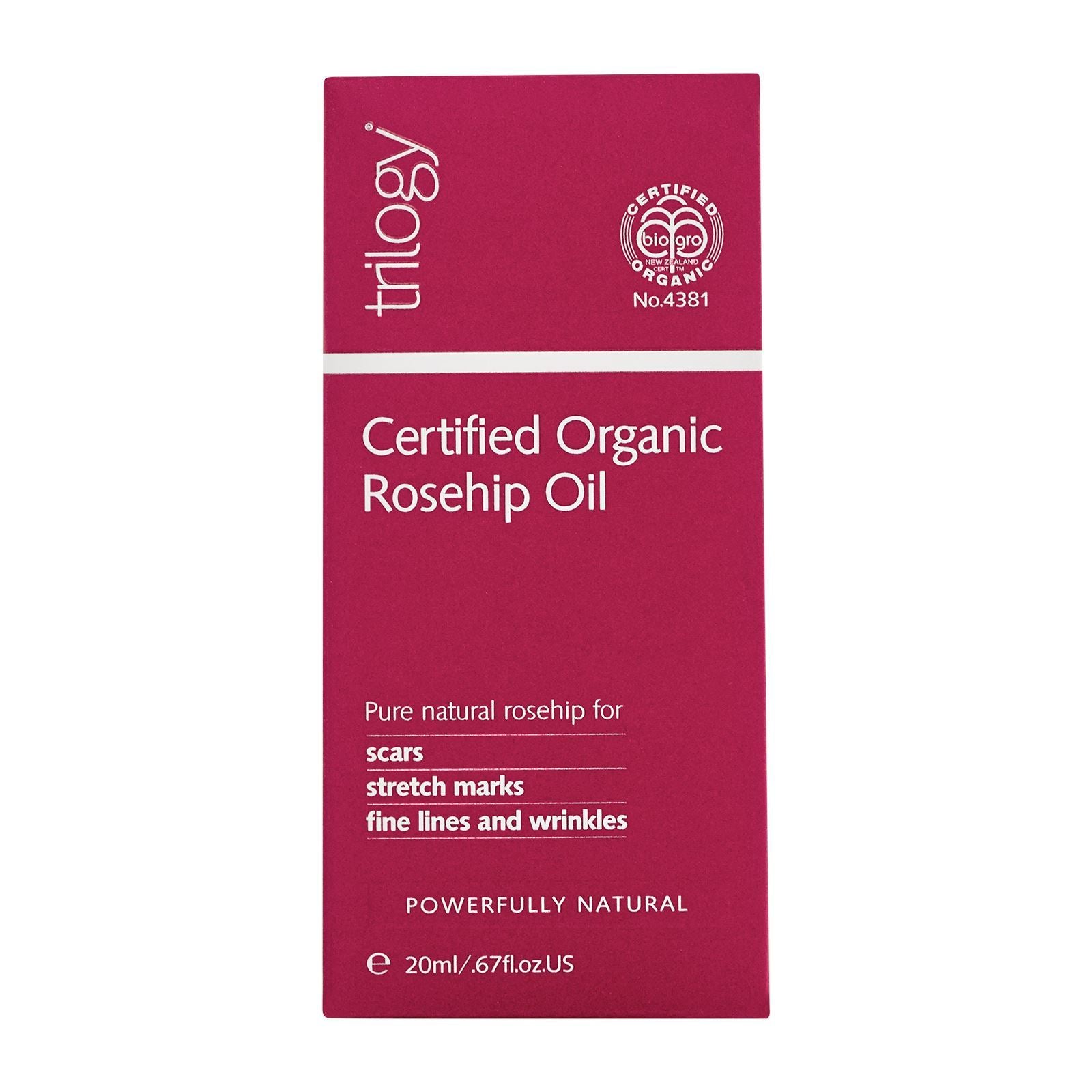 Certified Organic Rosehip Oil Oils & Serums Trilogy Natural Products 